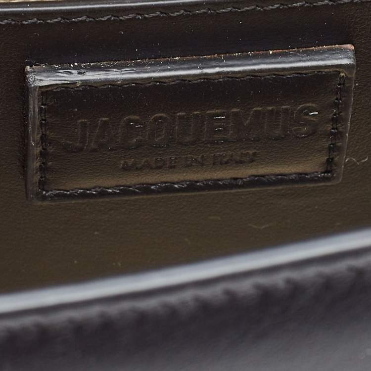 Pre Owned Jacquemus Black Leather Le Bambino Top Handle Bag