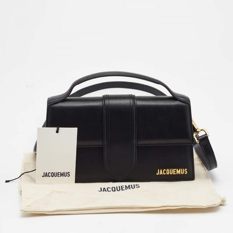 Pre Owned Jacquemus Black Leather Le Bambino Top Handle Bag