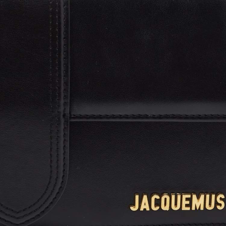 Pre Owned Jacquemus Black Leather Le Bambino Top Handle Bag