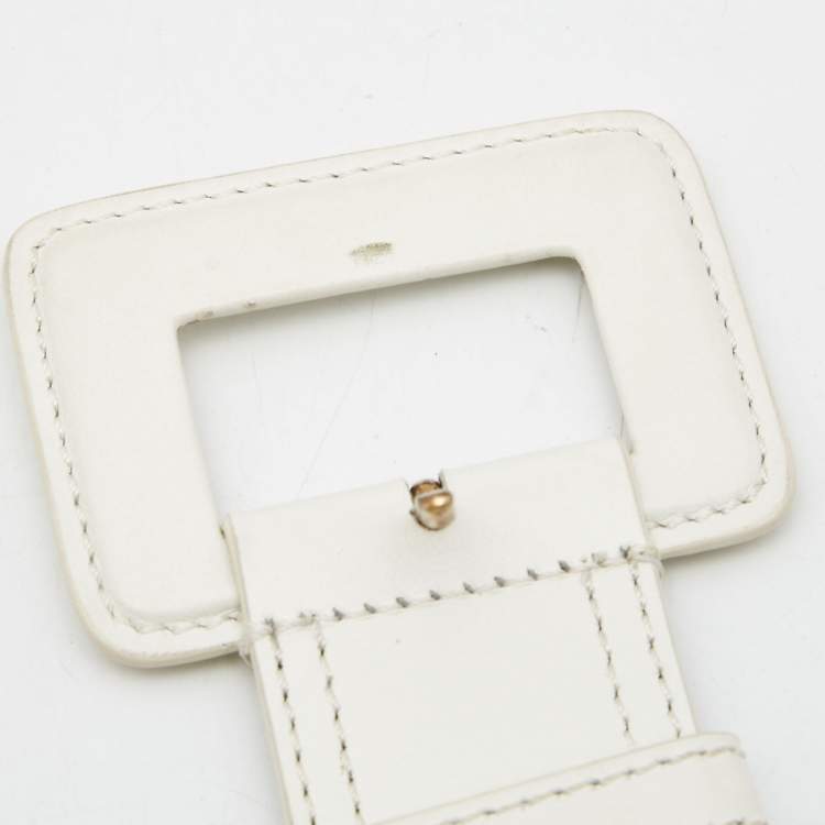Pre Owned Jacquemus White Leather La Ceinture Carree Belt Bag