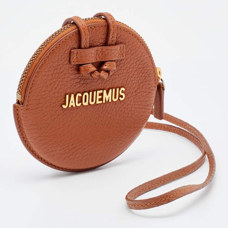 Pre Owned Jacquemus Tan Leather Le Pitchou Coin Purse