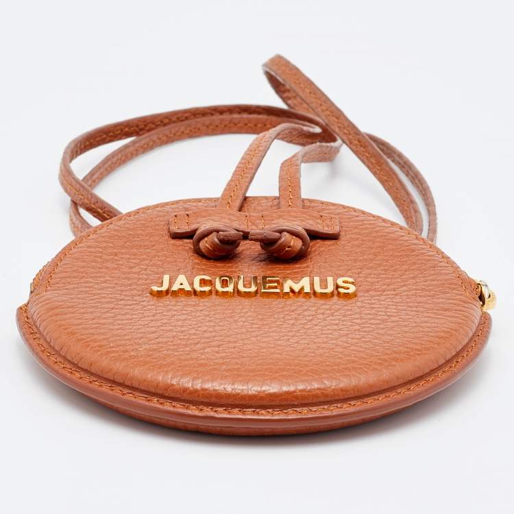Pre Owned Jacquemus Tan Leather Le Pitchou Coin Purse