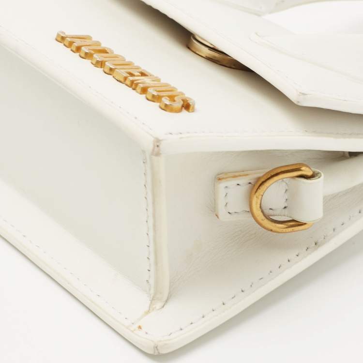 Pre Owned Jacquemus White Leather Mini Le Chiquito Bag
