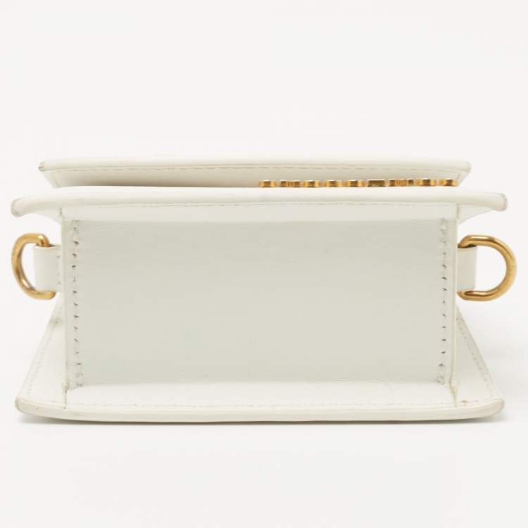 Pre Owned Jacquemus White Leather Mini Le Chiquito Bag