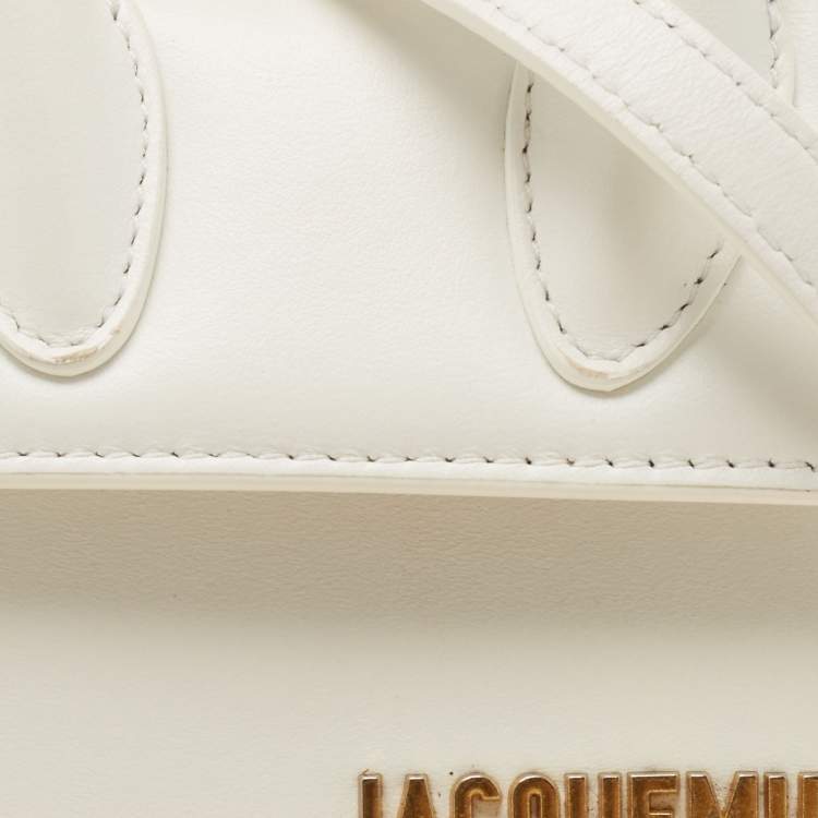 Pre Owned Jacquemus White Leather Mini Le Chiquito Bag