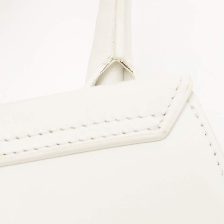 Pre Owned Jacquemus White Leather Mini Le Chiquito Bag