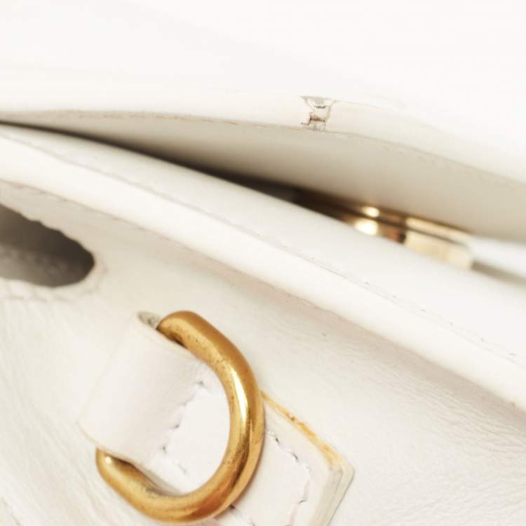 Pre Owned Jacquemus White Leather Mini Le Chiquito Bag