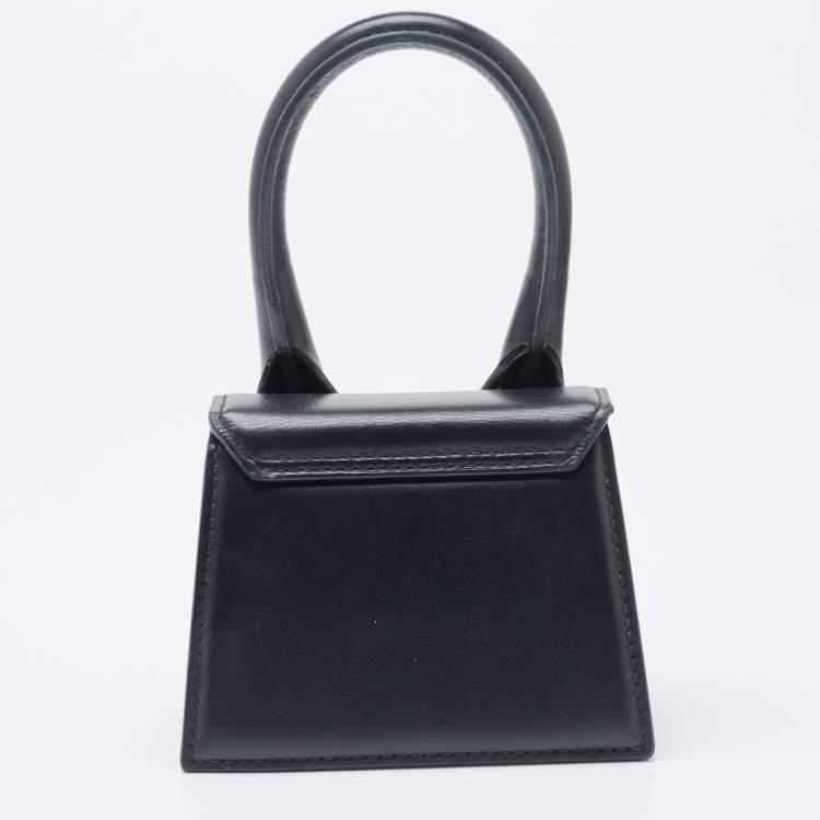 Pre Owned Jacquemus Black Leather Mini Le Chiquito Bag