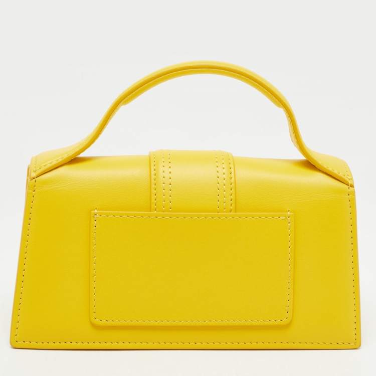 Pre Owned Jacquemus Yellow Leather Le Bambino Top Handle Bag
