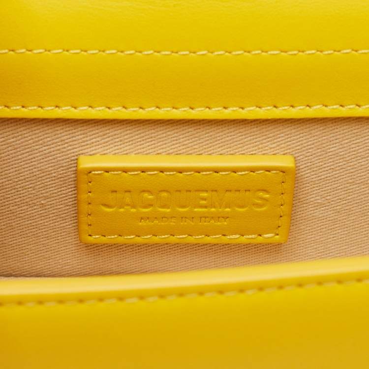 Pre Owned Jacquemus Yellow Leather Le Bambino Top Handle Bag