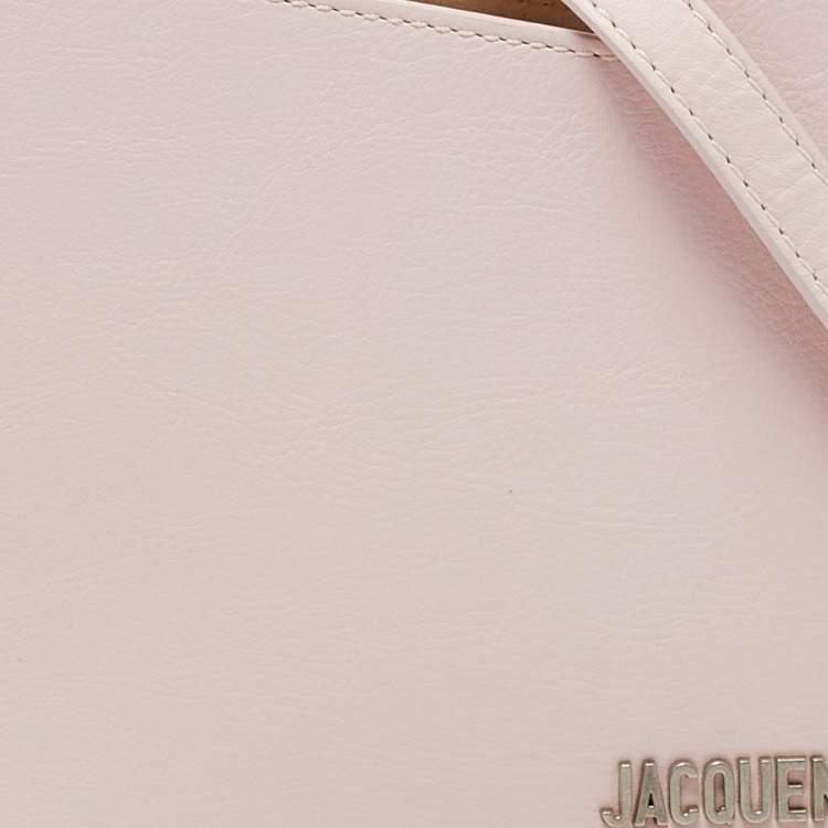 Pre Owned Jacquemus Pink Leather Asymmetrical Shoulder Bag 