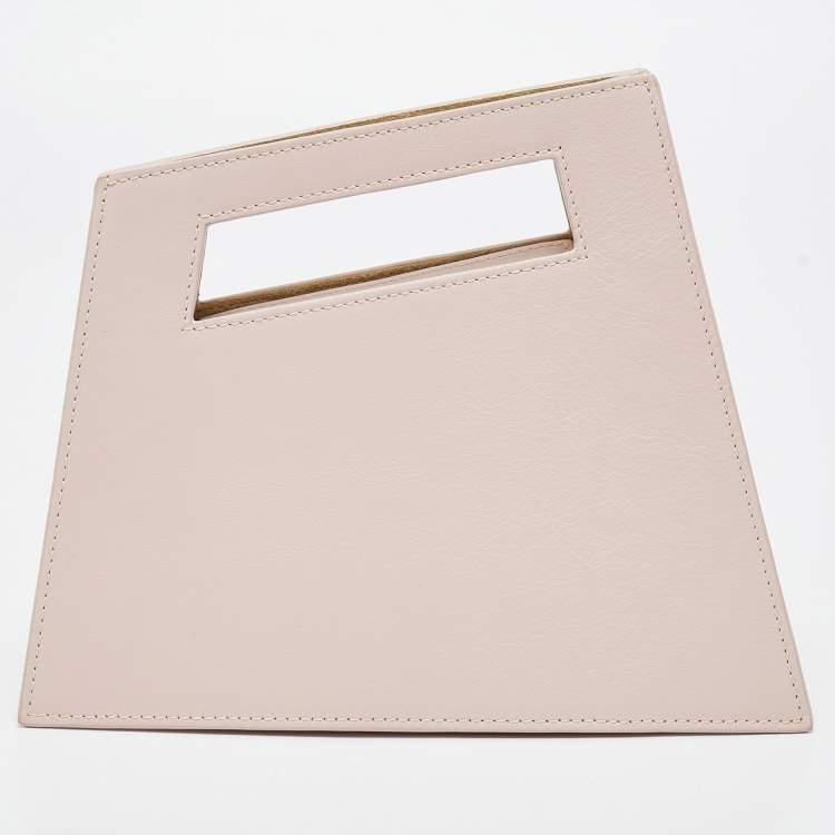 Pre Owned Jacquemus Pink Leather Asymmetrical Shoulder Bag 