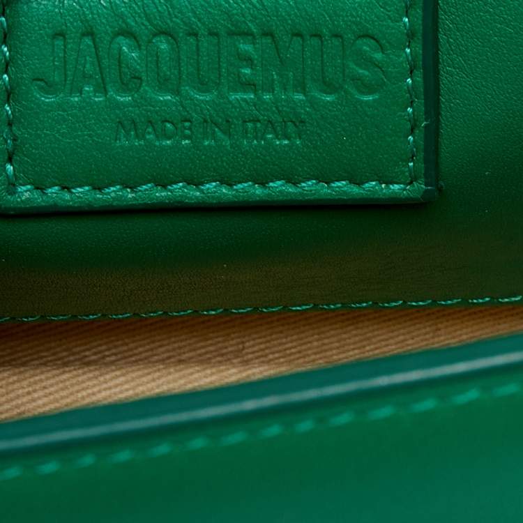 Pre Owned Jacquemus Green Leather Le Grand Bambino Top Handle Bag