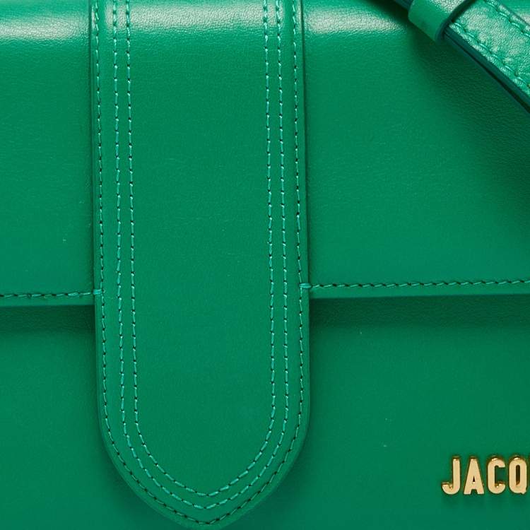 Pre Owned Jacquemus Green Leather Le Grand Bambino Top Handle Bag