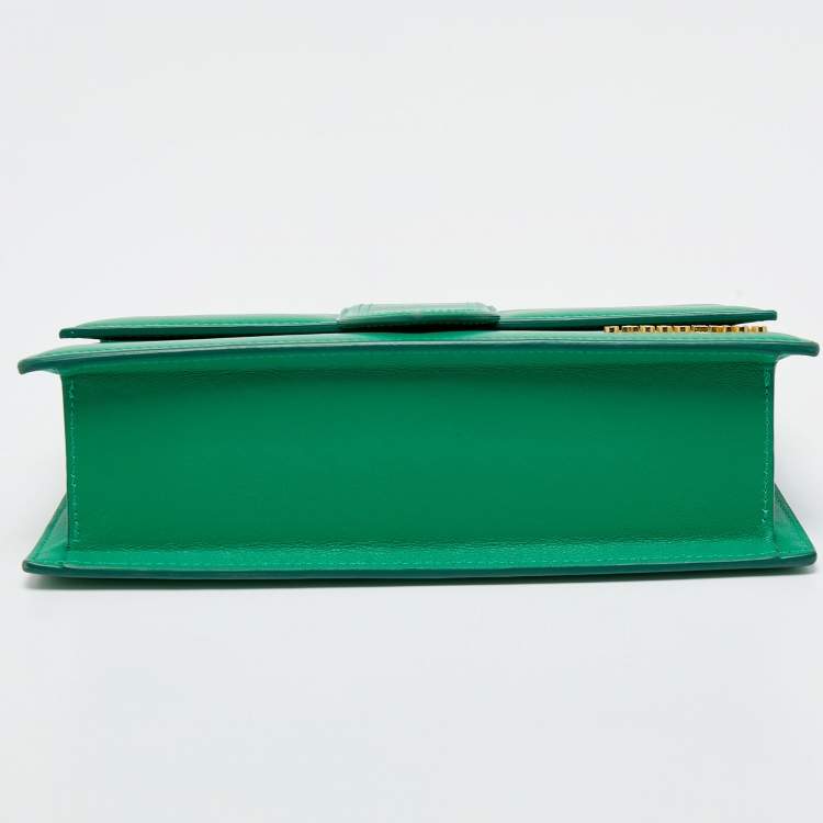 Pre Owned Jacquemus Green Leather Le Grand Bambino Top Handle Bag