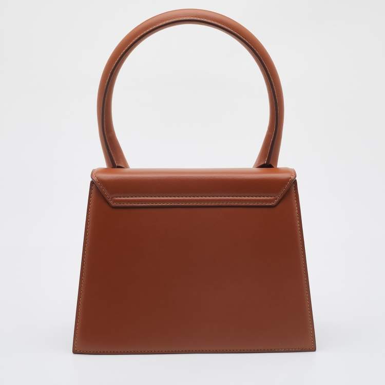 Pre Owned Jacquemus Tan Leather Grand Le Chiquito Top Handle Bag