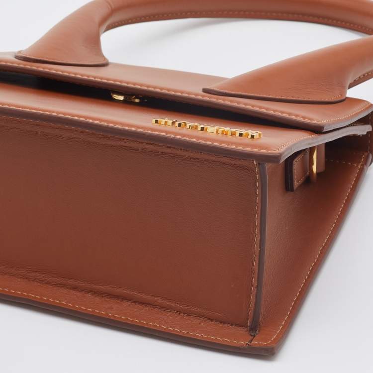 Pre Owned Jacquemus Tan Leather Grand Le Chiquito Top Handle Bag