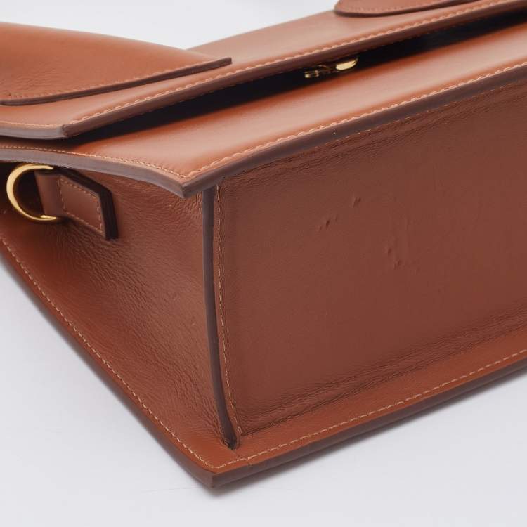 Pre Owned Jacquemus Tan Leather Grand Le Chiquito Top Handle Bag
