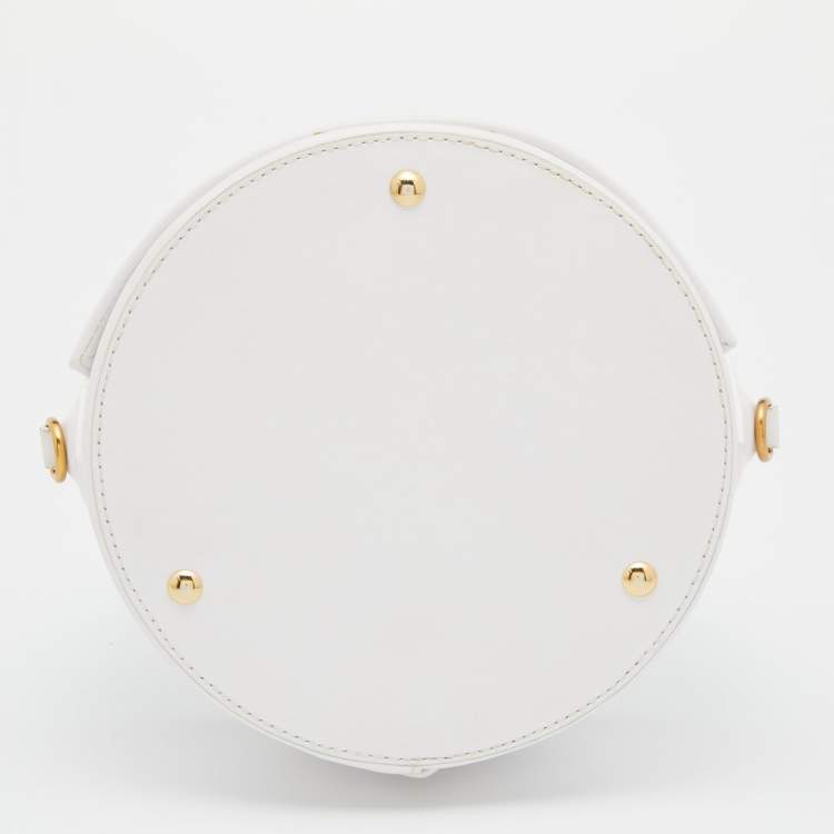 Pre Owned Jacquemus White Leather La Boite A Gateaux Top Handle Bag