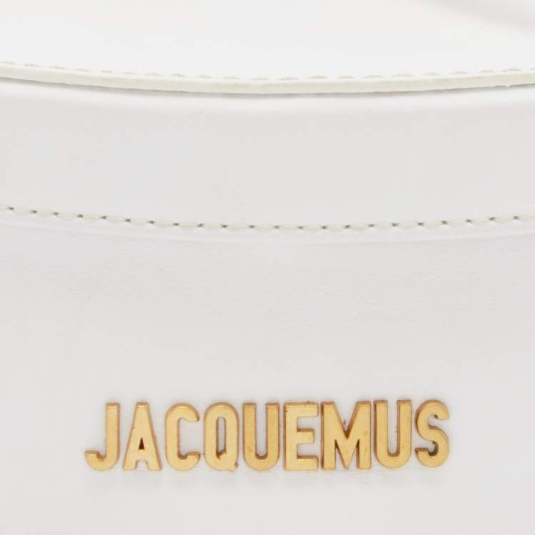 Pre Owned Jacquemus White Leather La Boite A Gateaux Top Handle Bag
