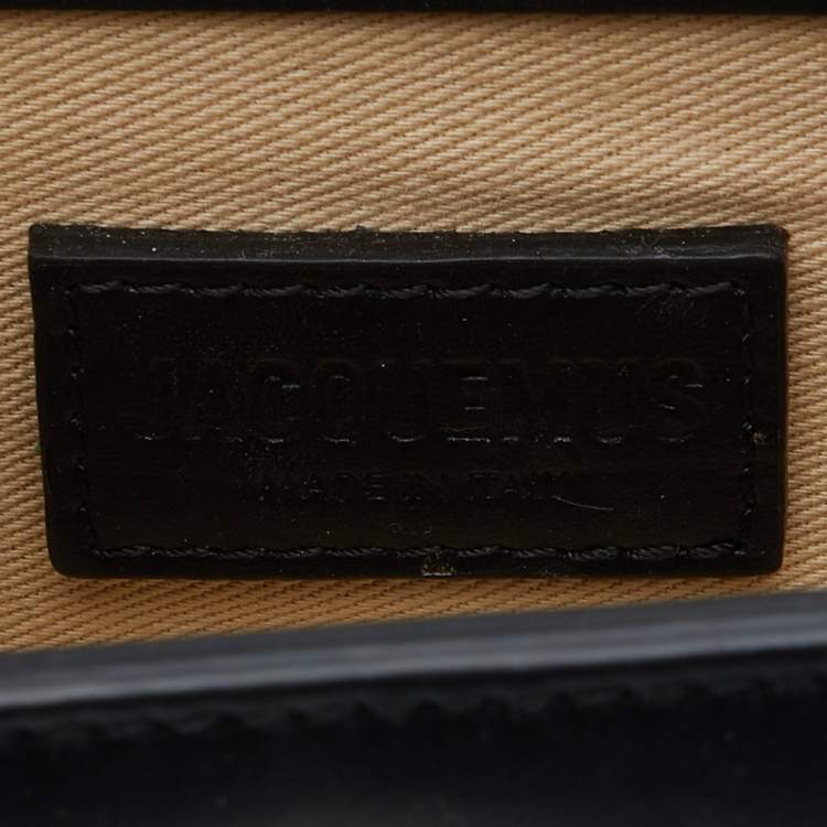 Pre Owned Jacquemus Black Leather Mini Le Chiquito Top Handle Bag