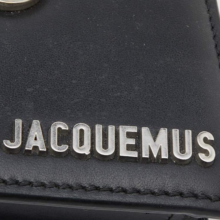Pre Owned Jacquemus Black Leather Mini Le Chiquito Top Handle Bag