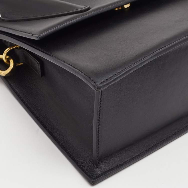 Pre Owned Jacquemus Black Leather Grand Le Chiquito Top Handle Bag