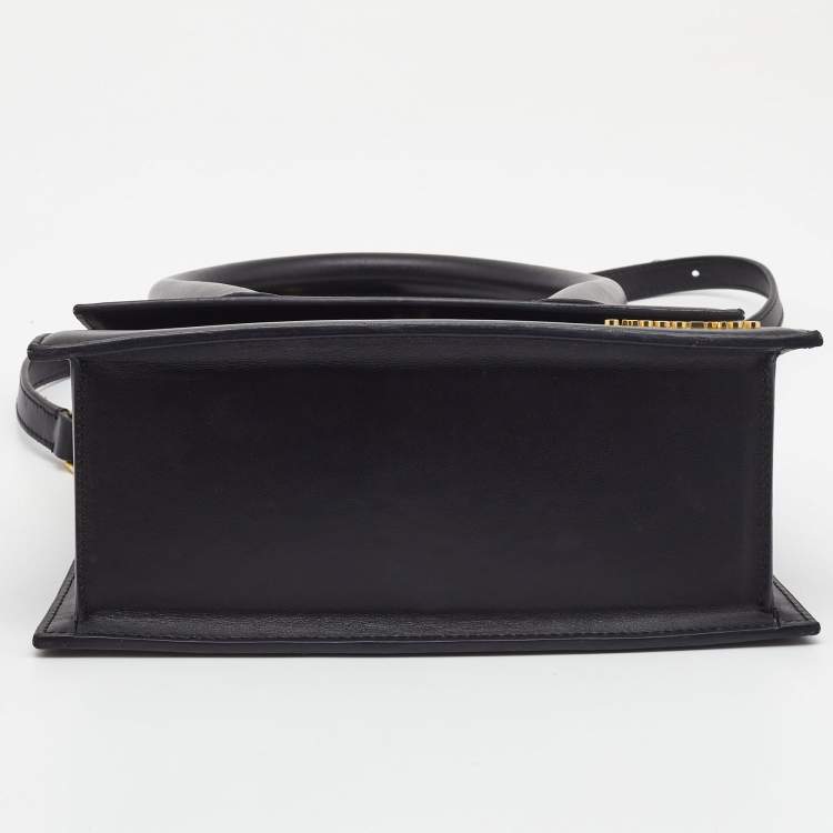 Pre Owned Jacquemus Black Leather Grand Le Chiquito Top Handle Bag