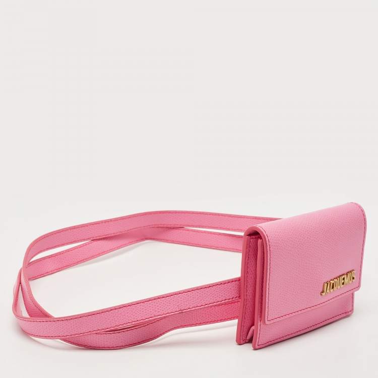 Pre Owned Jacquemus Pink Leather La Ceinture Bello Belt Bag