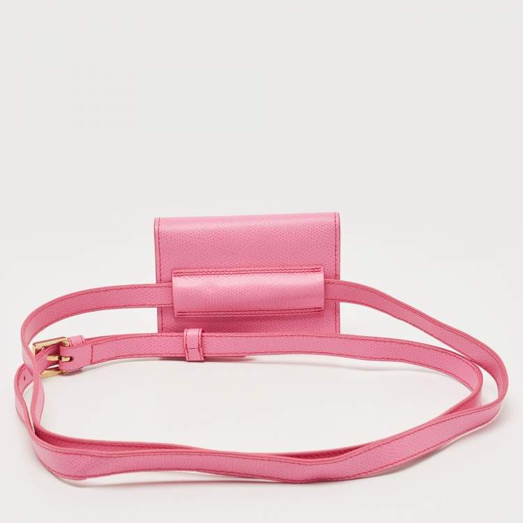 Pre Owned Jacquemus Pink Leather La Ceinture Bello Belt Bag
