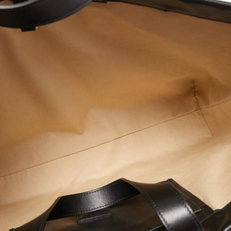 Pre Owned Jacquemus Black Leather Le Cabas Neve Tote
