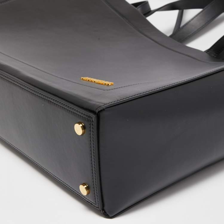 Pre Owned Jacquemus Black Leather Le Cabas Neve Tote