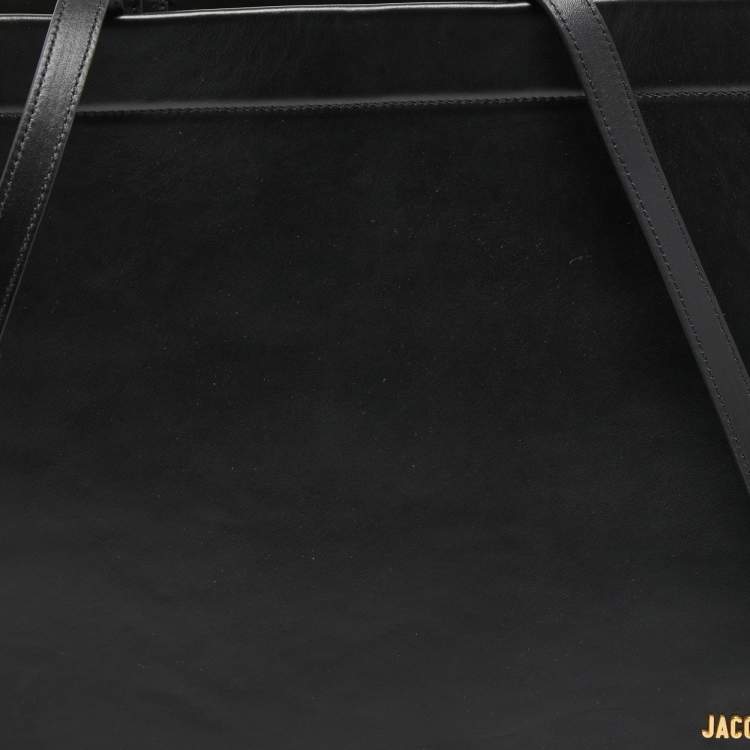 Pre Owned Jacquemus Black Leather Le Cabas Neve Tote