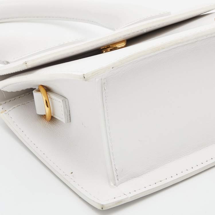 Pre Owned Jacquemus White Leather Le Grand Chiquito Top Handle Bag
