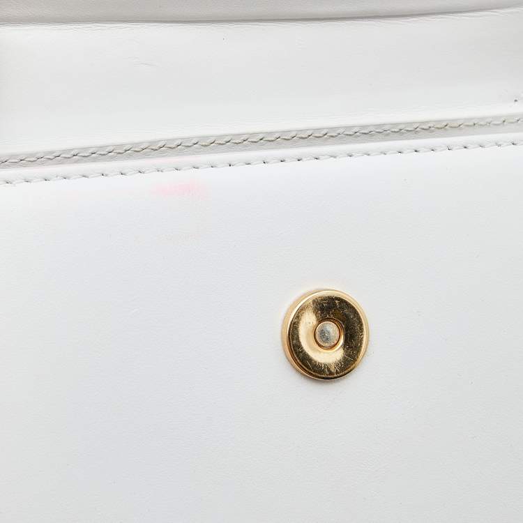 Pre Owned Jacquemus White Leather Le Grand Chiquito Top Handle Bag