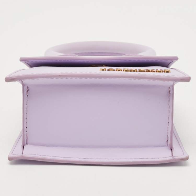 Pre Owned Jacquemus Lilac Leather Mini Le Chiquito Top Handle Bag