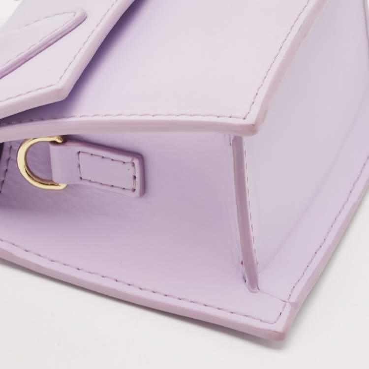 Pre Owned Jacquemus Lilac Leather Mini Le Chiquito Top Handle Bag