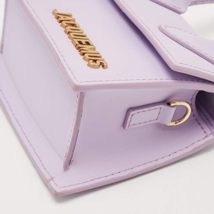 Pre Owned Jacquemus Lilac Leather Mini Le Chiquito Top Handle Bag