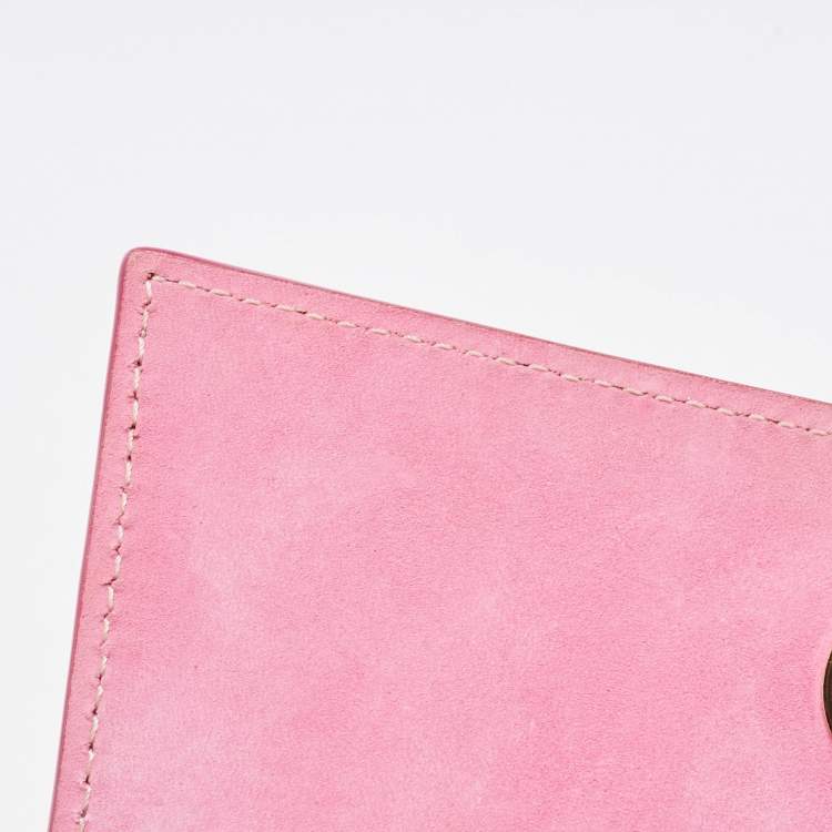 Pre Owned Jacquemus Pink Nubuck Leather Le Chiquito Noeud Top Handle Bag