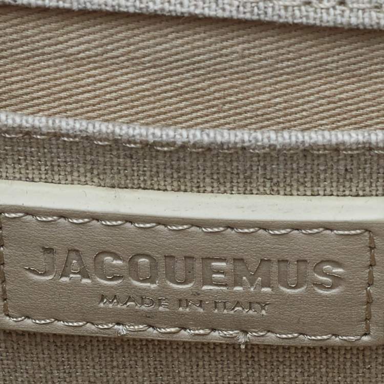 Pre Owned Jacquemus Beige Canvas Le Grand Bambino Top Handle Bag