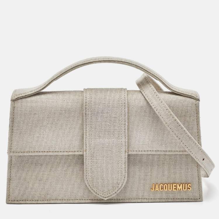 Pre Owned Jacquemus Beige Canvas Le Grand Bambino Top Handle Bag