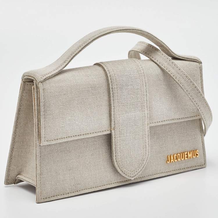 Pre Owned Jacquemus Beige Canvas Le Grand Bambino Top Handle Bag