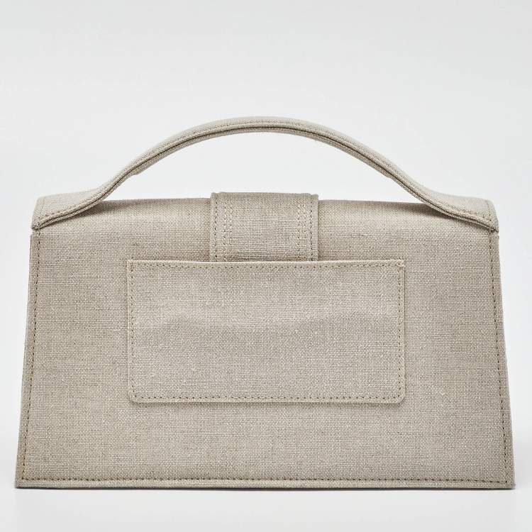 Pre Owned Jacquemus Beige Canvas Le Grand Bambino Top Handle Bag