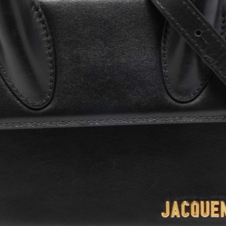 Pre Owned Jacquemus Black Leather Le Chiquito La Montagne Top Handle Bag