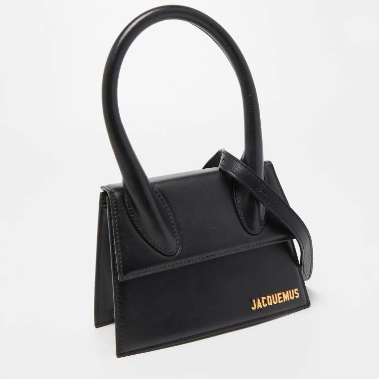 Pre Owned Jacquemus Black Leather Le Chiquito La Montagne Top Handle Bag