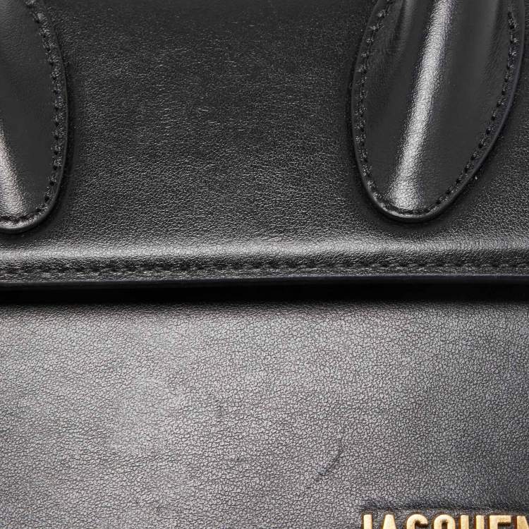 Pre Owned Jacquemus Black Leather Le Chiquito La Montagne Top Handle Bag
