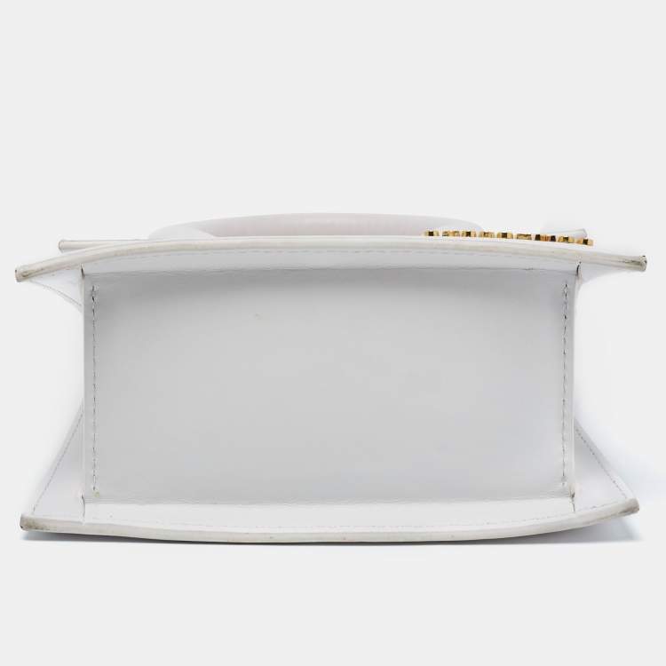 Pre Owned Jacquemus White Leather Le Chiquito Top Handle Bag