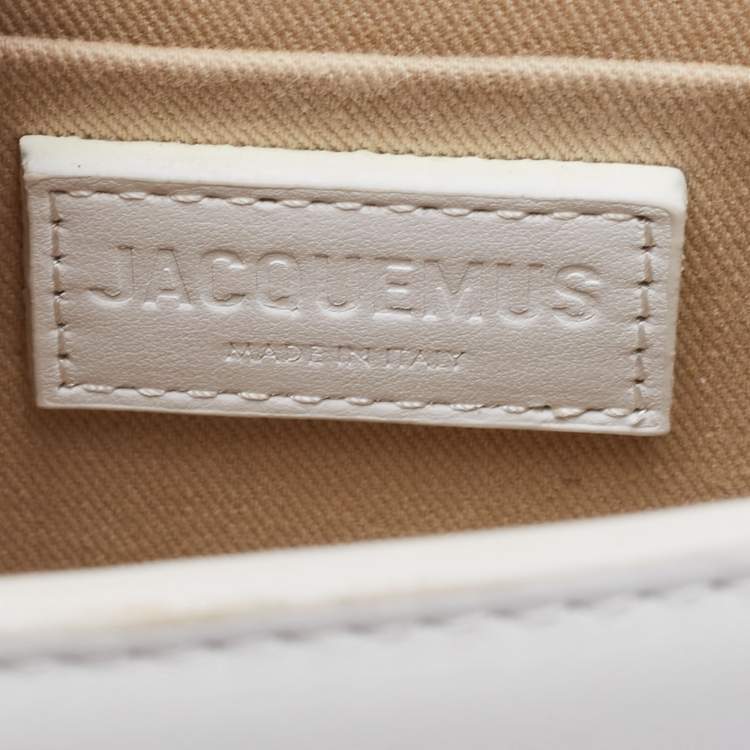 Pre Owned Jacquemus White Leather Le Chiquito Top Handle Bag