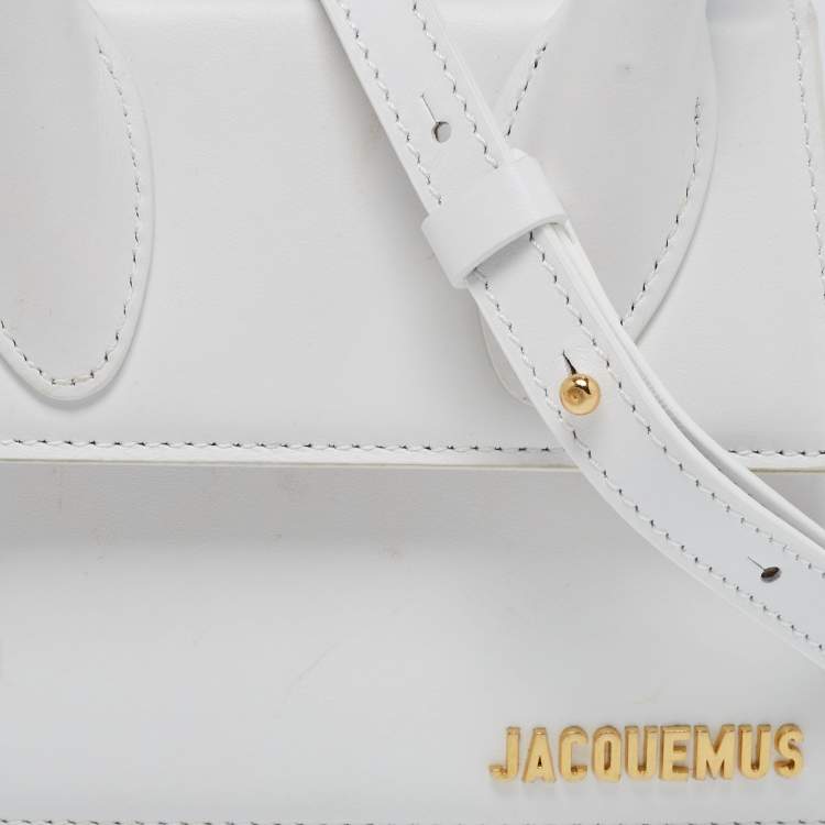 Pre Owned Jacquemus White Leather Le Chiquito Top Handle Bag