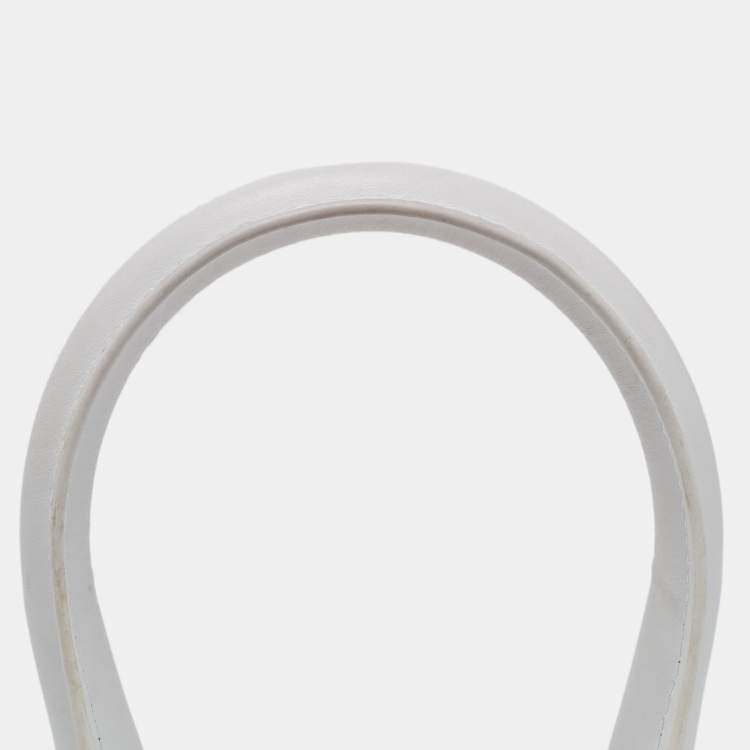 Pre Owned Jacquemus White Leather Le Chiquito Top Handle Bag